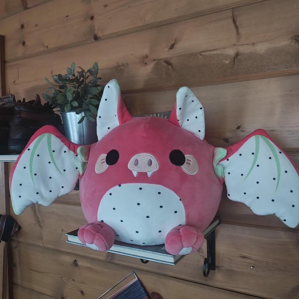 Honeymaru Bat Plush Fruit Dragonfruit‎ Dragon Med Pink Kawaii Very Rare Used E4